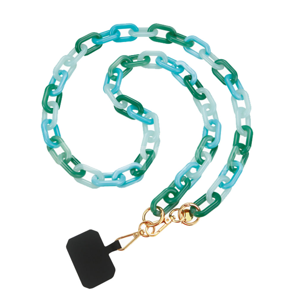 Chaîne de téléphone 120 cm turquoise