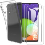 Coque Samsung Galaxy A22 4G avec verre trempé
