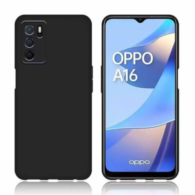 Coque Oppo A16s silicone souple noir