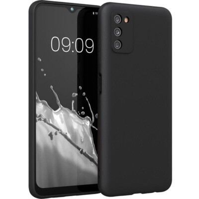 Coque Samsung A03s noir souple protection camera