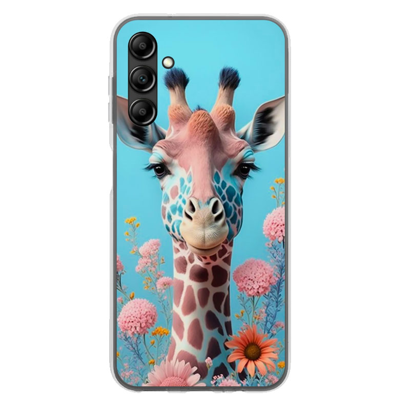 Coque Samsung Galaxy A05s Giraffe flower
