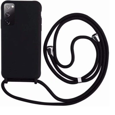 Coque Samsung S20 FE noir avec cordon