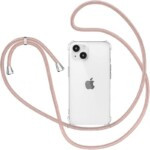 Coque iPhone 14 cordon rose