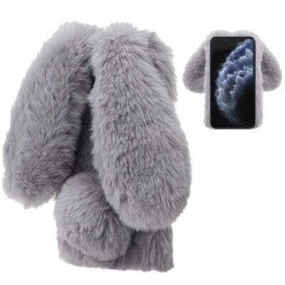 Coque iPhone 11 Pro Max Lapin fourrure peluche