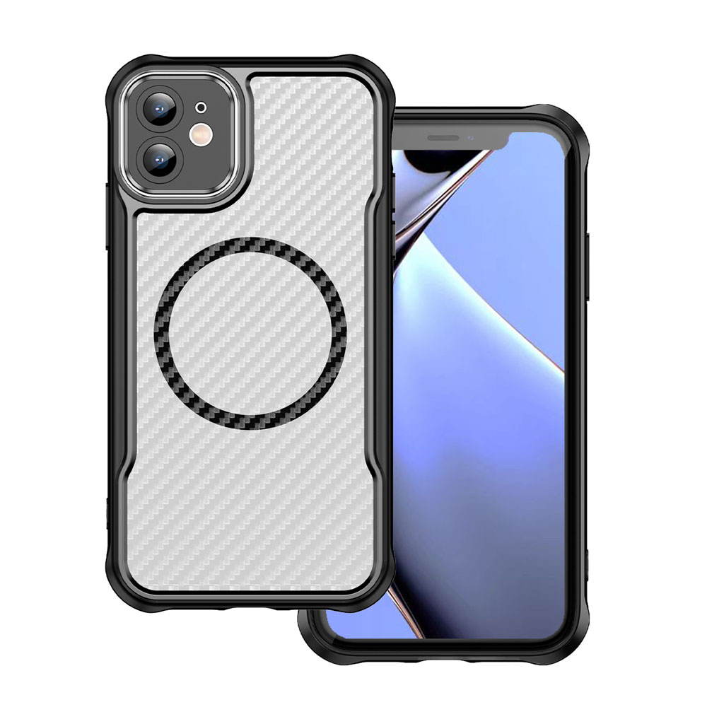Coque iPhone 11 antichoc carbone mag safe