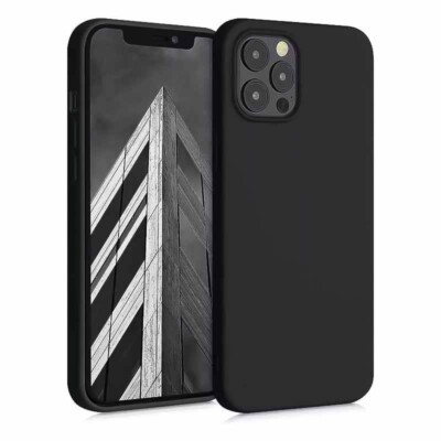 Coque iPhone 12 Pro Max silicone souple noir