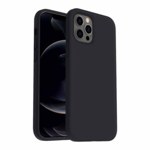 Coque iPhone 12 Pro silicone souple noir