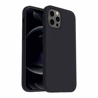 Coque iPhone 12 Pro silicone souple noir