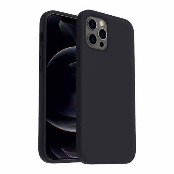 Coque iPhone 12 Pro silicone souple noir