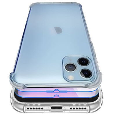 Coque iPhone 12 Pro transparente antichoc avec film Coque iPhone 12 Pro transparente antichoc avec film