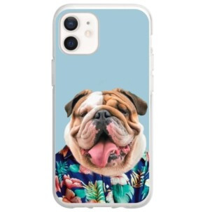 Coque iPhone 12 bouledogue chemise