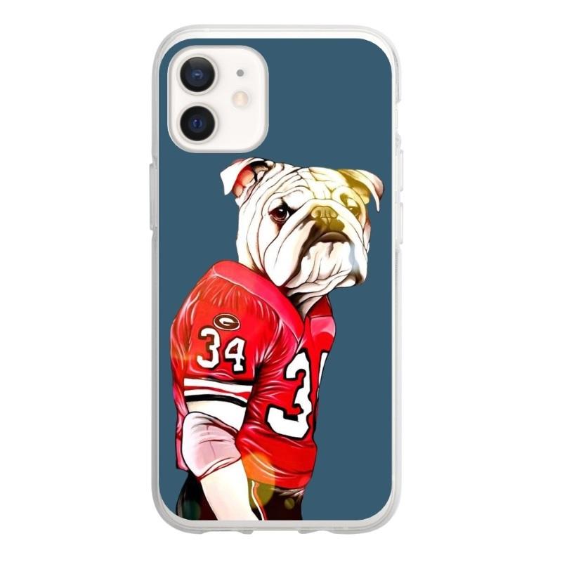 Coque iPhone 12 bouledogue foot us