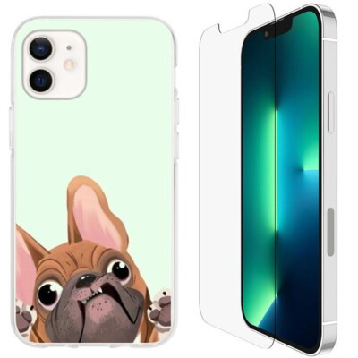 Coque-iPhone-12-mini-bouledogue-avec-verre-trempe Coque iPhone 12 mini bouledogue avec verre trempé