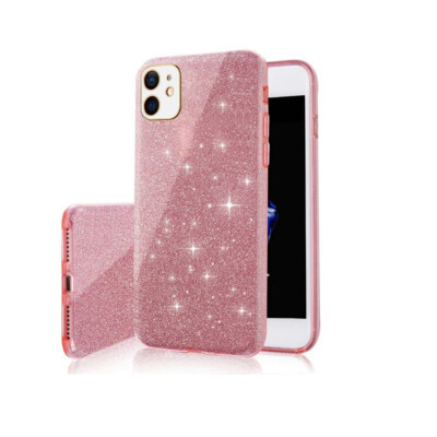 Coque iPhone 12 mini paillettes rose