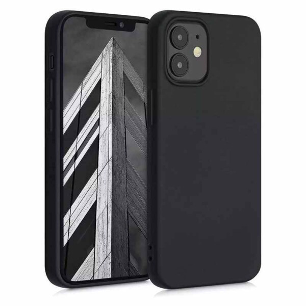 Coque iPhone 12 mini silicone souple noir