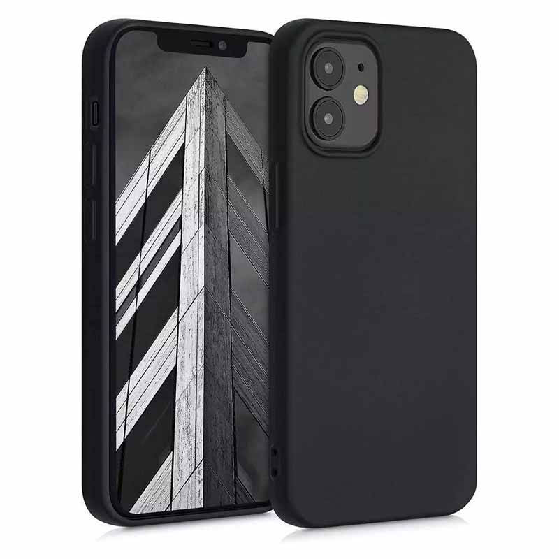 Coque iPhone 12 mini silicone souple noir