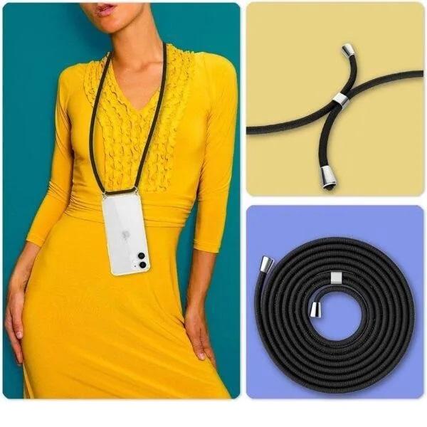 Coque iPhone 13 Pro Max avec cordon transparent 1