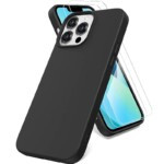 Coque iPhone 13 Pro noir avec film verre trempé
