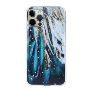 Coque iPhone 13 Pro plumes dorées