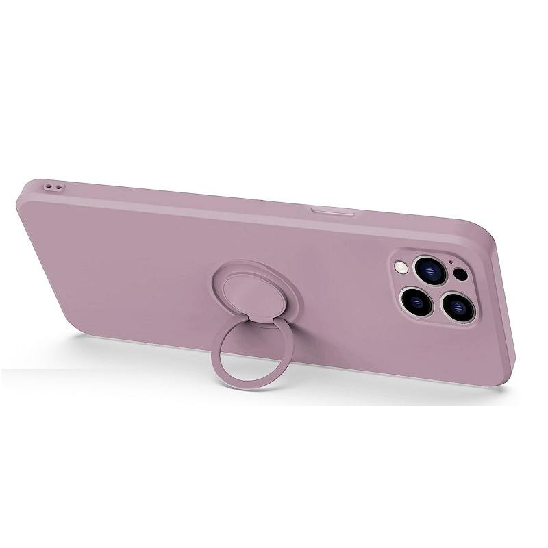 Coque iPhone 13 Pro rose anneau 1
