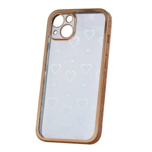 Coque iPhone 13 doré transparente