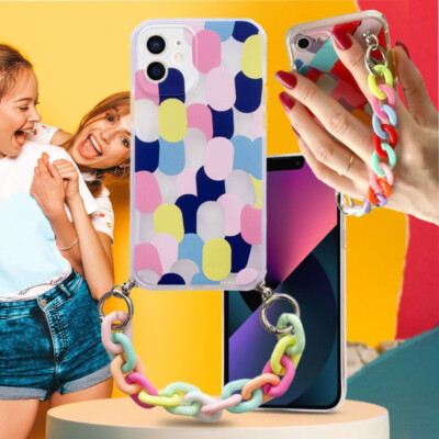 Coque iPhone 13 mini avec chaine
