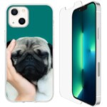 Coque iPhone 13 mini bouledogue avec verre trempé