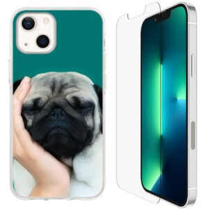 Coque iPhone 13 mini bouledogue avec verre trempe