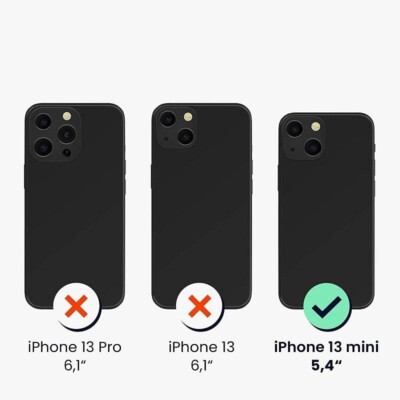 Coque iPhone 13 mini noir avec film verre trempé