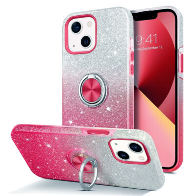 Coque iPhone 13 mini paillettes avec anneau