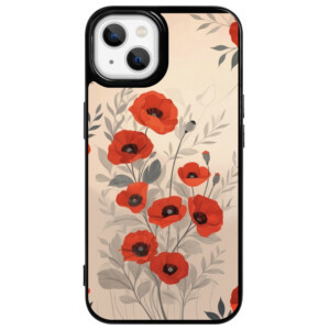 Coque iPhone 13 red floral