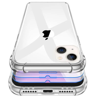 Coque iPhone 14 antichoc avec film verre trempé