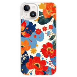 Coque iPhone 14 florale artistique.1