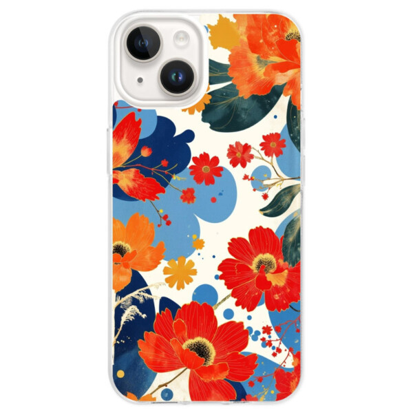 Coque iPhone 14 florale artistique.1