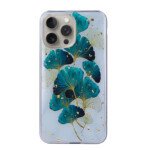 Coque iPhone 15 Pro Max feuilles dorées
