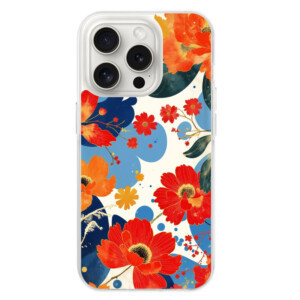 Coque iPhone 15 Pro Max florale artistique.1