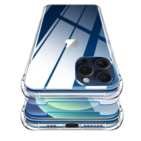 Coque iPhone 15 Pro transparente coins renforcés