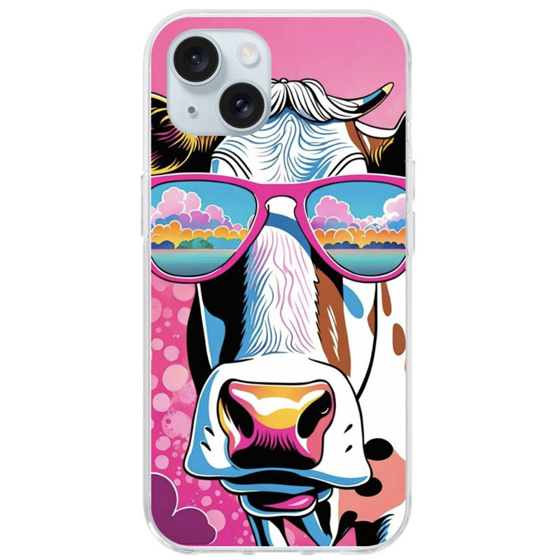 Coque iPhone 15 vache