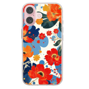 Coque iPhone 16 Plus florale artistique.1