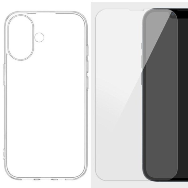 Coque iPhone 16 Plus transparente avec verre trempé