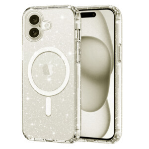 Coque iPhone 16 antichoc paillettes magsafe