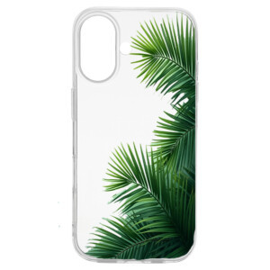 Coque iPhone 16 palmier transparente