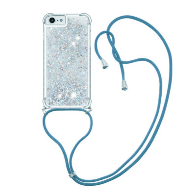 Coque iPhone 16e paillettes avec cordon Coque iPhone 16e paillettes avec cordon