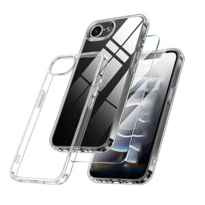 Coque iPhone 16e transparente avec verre trempé