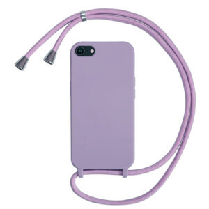 Coque iPhone 16e violet avec cordon