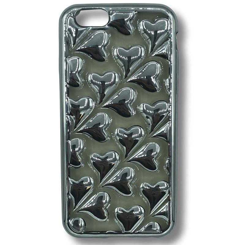 Coque iPhone 6 coeur argente 1