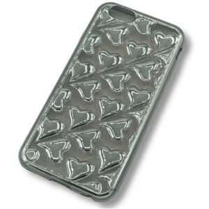 Coque iPhone 6 coeur argente