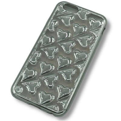 Coque iPhone 6 coeur argenté