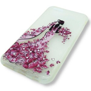 Coque iPhone 6 femme rose perle