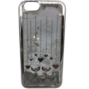 Coque iPhone 6 liquide paillettes chat